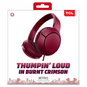 Słuchawki TCL MTRO200 Burgundowe