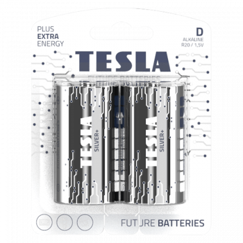 Bateria TESLA D Silver+ [2 szt.]
