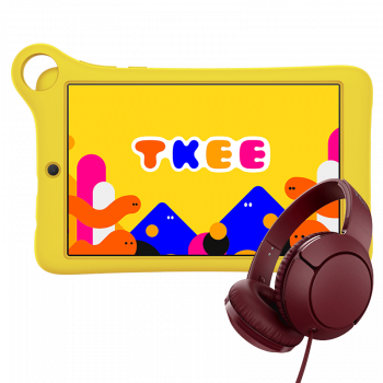 Tablet ALCATEL TKEE MID 4G 2/32GB Żółty + Słuchawki TCL MTRO200 Burgundowe