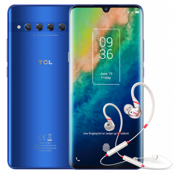 Smartfon TCL 10 PLUS 6/64GB Niebieski + Słuchawki TCL ACTV100BT Białe