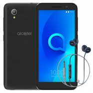Smartfon ALCATEL 1 (2019) 1/16GB Czarny + Słuchawki TCL SOCL300 Czarne