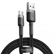 Kabel USB/USB-C nylonowy BASEUS Czarno-szary
