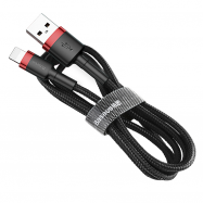 Kabel USB/lightning nylonowy BASEUS Czarno-czerwony